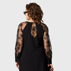 Lauren - Elegante vestido de encaje negro para Mujer