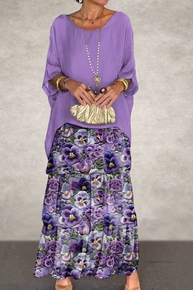 Ana | Vestido Ligero Flor Violeta