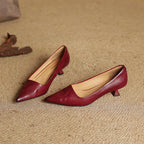 Anok Tacones Altos de Cuero Auténtico