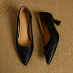 Zapatos de Tacón Alto de Cuero Auténtico Belle