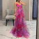 Giselle - Longue robe à l'imprimé floral charmant