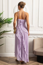 Nina | Vestido Midi Halter Plisado Lavanda
