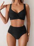 Sunset Vibes | Conjunto de bikini de cintura alta para el verano
