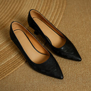 Chaussures à Talon Haut en Cuir Véritable Belle