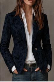 Stella | Fitted Paisley Jacquard Blazer
