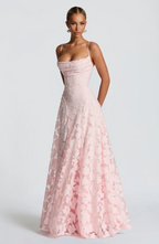 SOFIA | Vestido maxi elegante de encaje