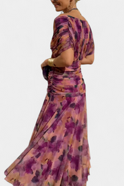 Alondra Robe Longue à Imprimé Floral Fantaisie et Col en V