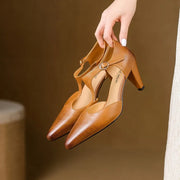 Talons Hauts en Cuir Véritable Triana