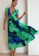 Robe Evangelina™ plissée dans des tons de bleu