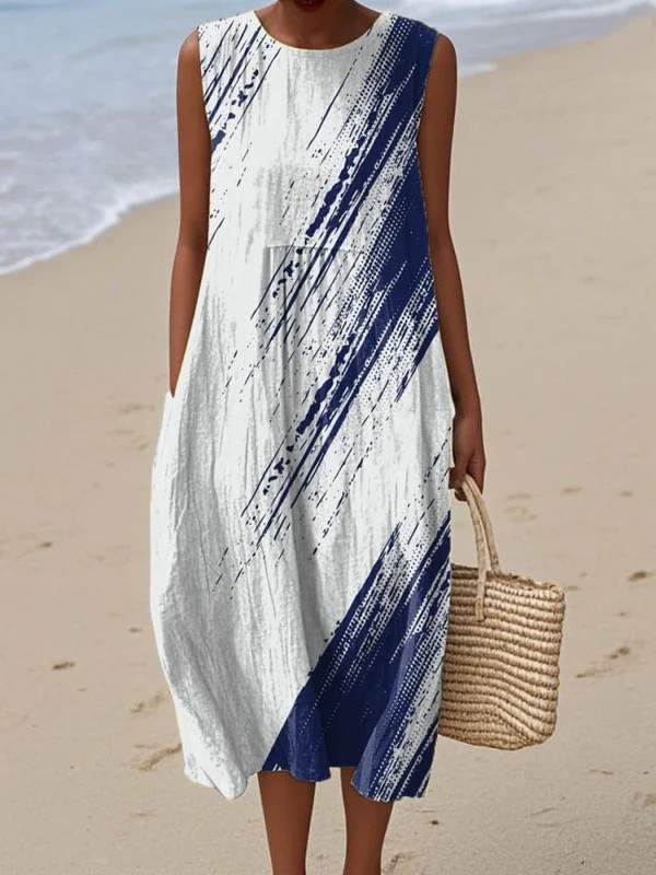 Camila | Vestido Maxi Sin Mangas de Corte A