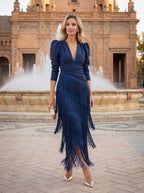Salvia | Vestido con flecos