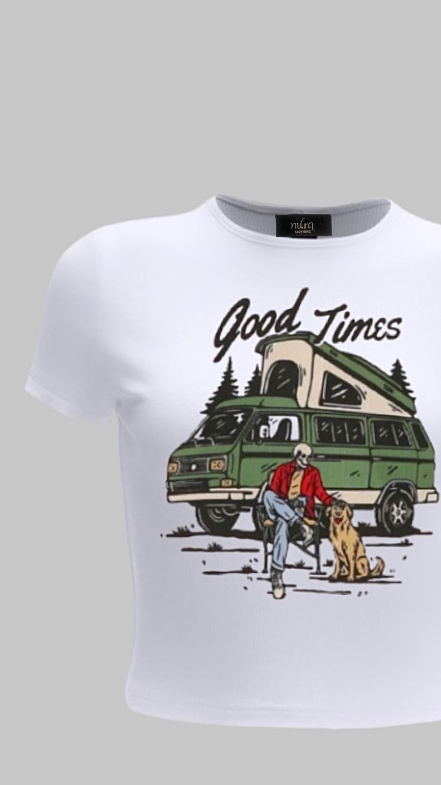 GOOD TIMES FITTED CROPPED T-SHIRT