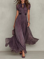 Isabel | Vestido Maxi Plisado Elegante