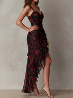 Vestido Maxi Floral con Encaje