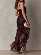 Vestido Maxi Floral con Encaje