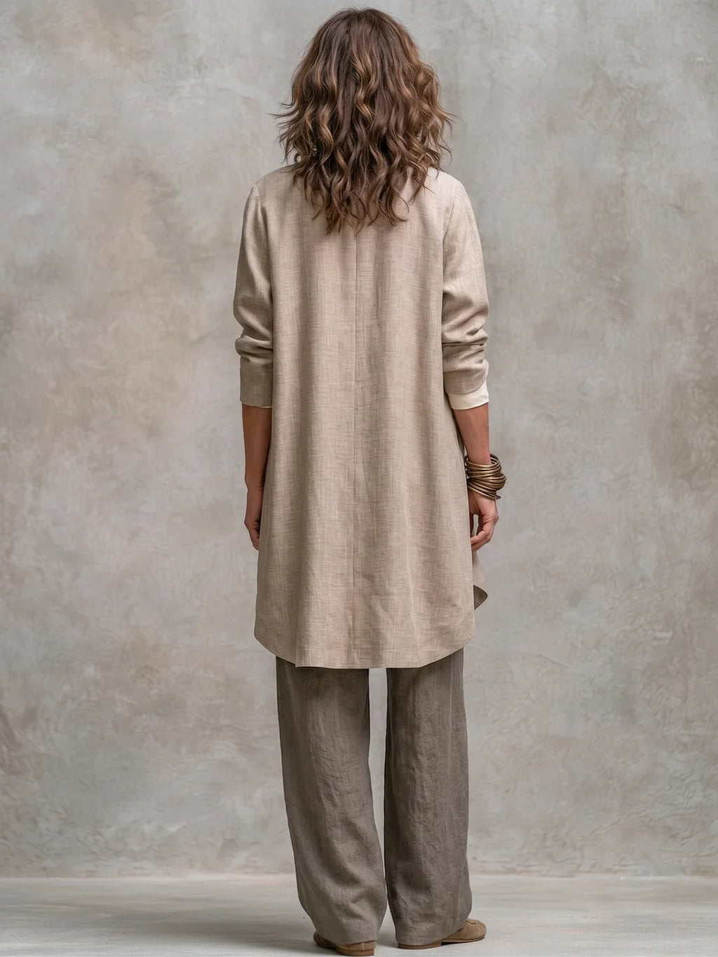 Costanza Ensemble Trois Pièces avec Pantalon Palazzo