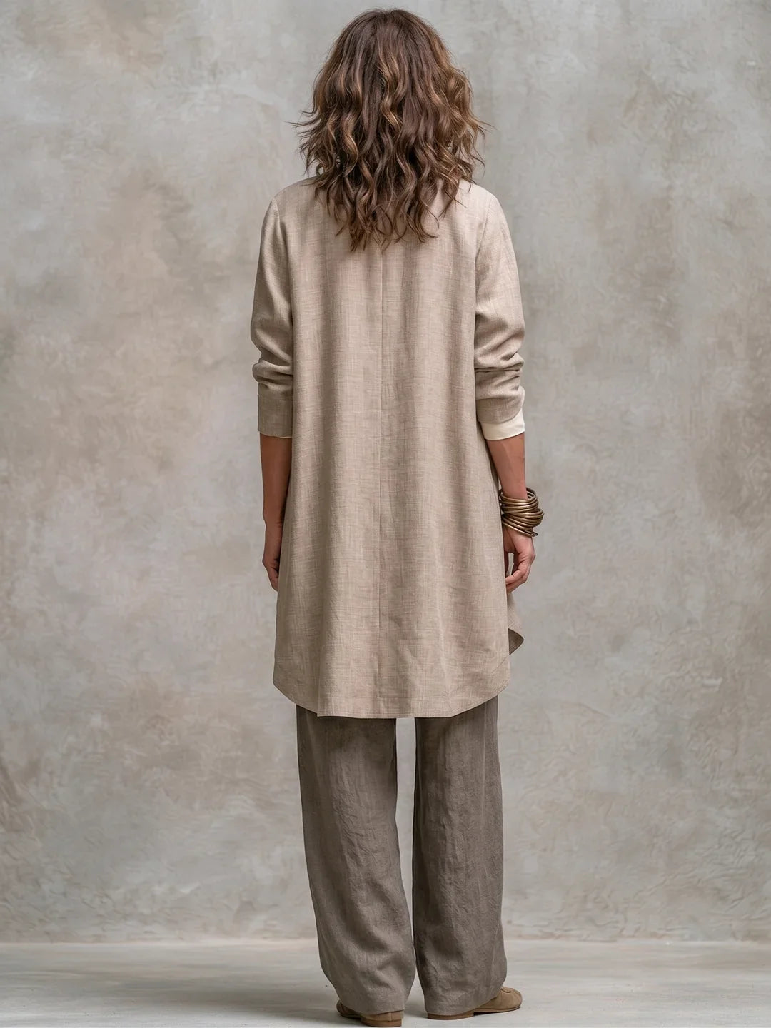 Costanza Ensemble Trois Pièces avec Pantalon Palazzo