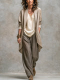 Costanza Ensemble Trois Pièces avec Pantalon Palazzo