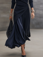 Vestido Regina azul marino, vista 6