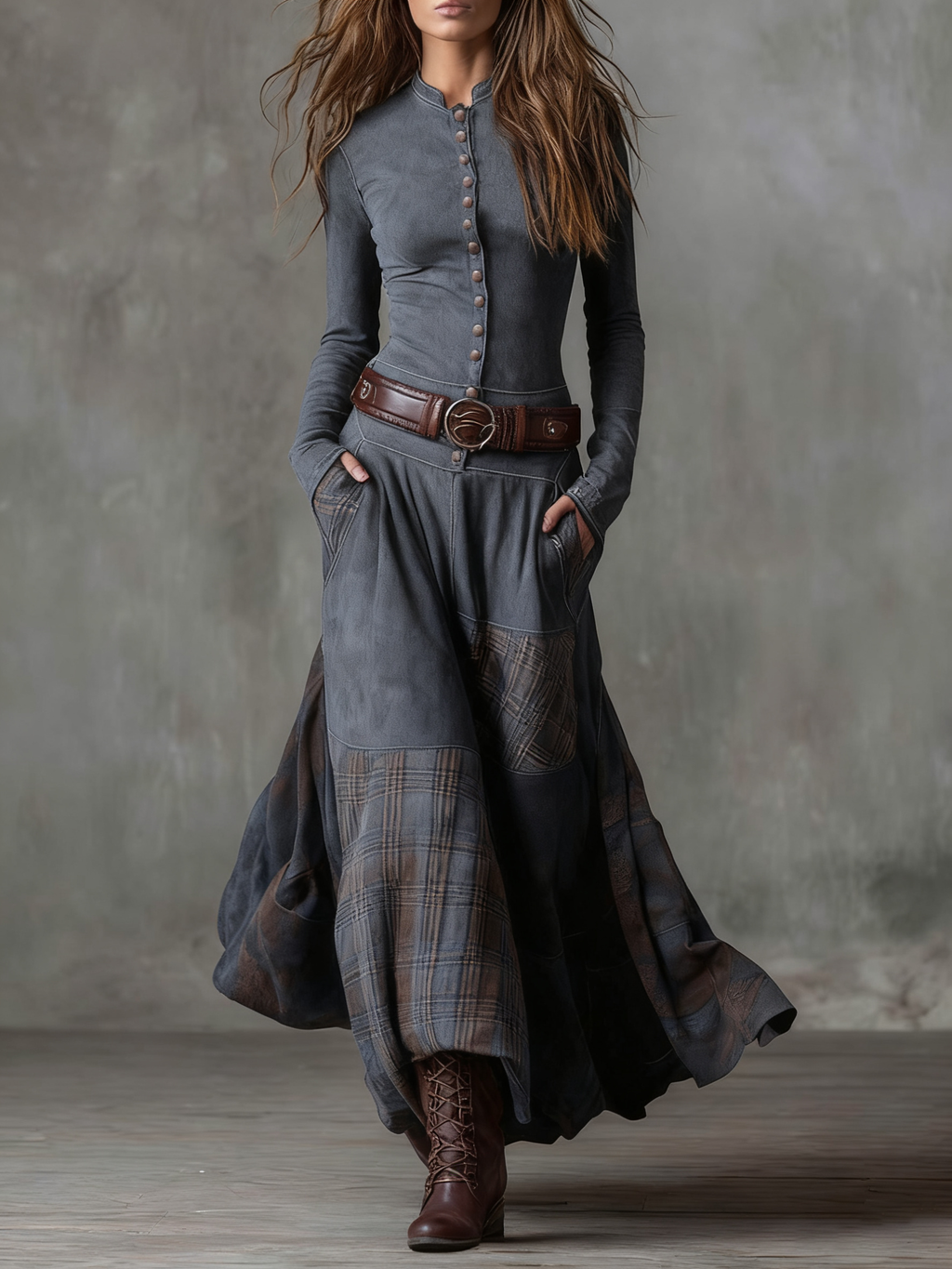 Vestido Ximena en color gris