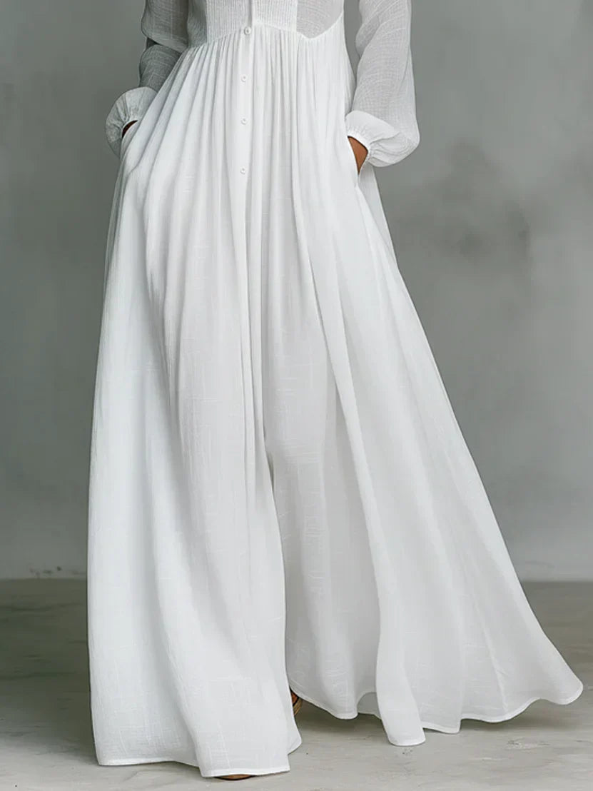 Alma Robe Maxi Intemporelle à Col Élégant