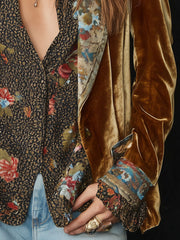 Ottavia | Vintage Floral Print Patchwork Blazer