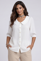 Anita | Blusa informal de color liso