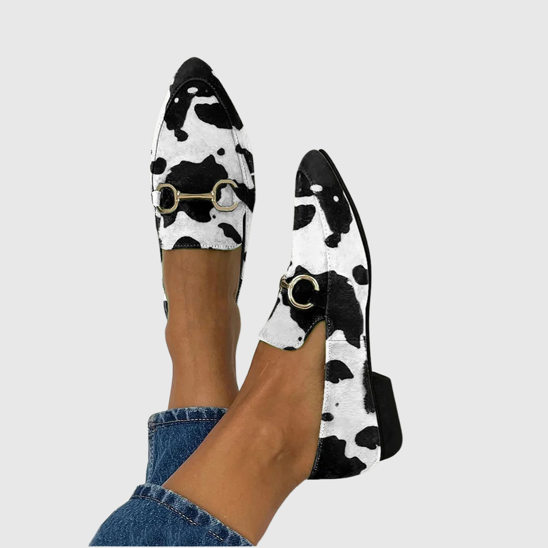 Anna | Women's Printed Loafers with Buckle
