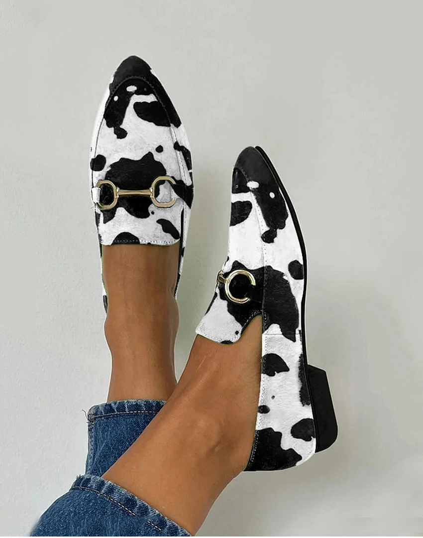 Anna | Women's Printed Loafers with Buckle