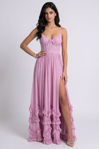 Nira | Vestido Maxi Rosa Malva