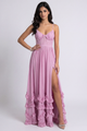 Nira | Robe longue rose mauve