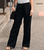 Joleen - Pantalones Relaxed para Mujer con Cuerda y Cintura Elástica