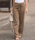 Joleen - Pantalones Relaxed para Mujer con Cuerda y Cintura Elástica