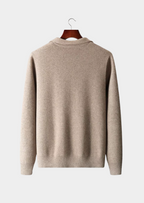 Cardigan con cremallera de lana merino extrafina tipo polo