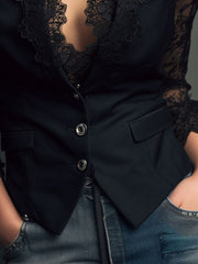 Noemi | Jacket with Semi-Sheer Sleeves
