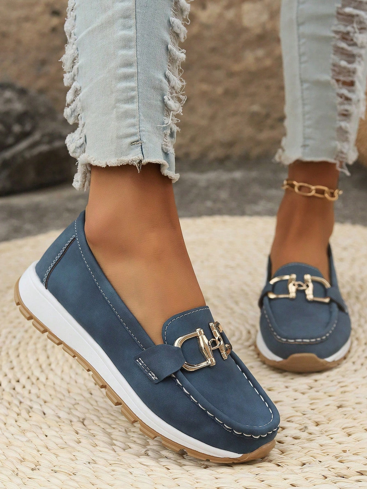 Daniela | Women's Platform Loafers with Buckle