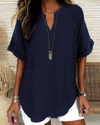 Mercedes | Blusa Casual de Cuello en V