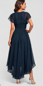 Julita – Vestido de noche fluido con escote en V