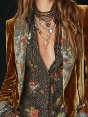 Ottavia | Vintage Floral Print Patchwork Blazer