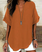 Mercedes | Blusa Casual de Cuello en V