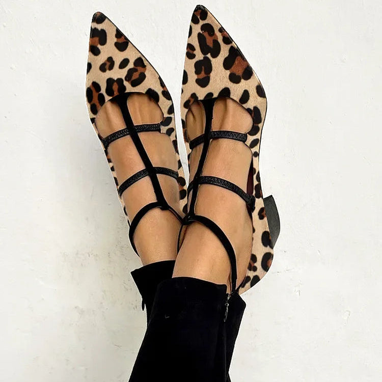 Franca | Women's Heels with Leopard-Print Strap