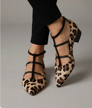 Franca | Women's Heels with Leopard-Print Strap