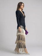 Salvia | Vestido con flecos