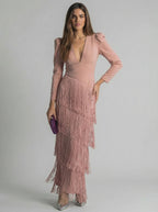 Salvia | Vestido con flecos