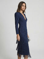Salvia | Vestido con flecos