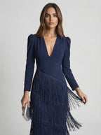 Salvia | Vestido con flecos