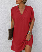 Valentina | Vestido Midi con Escote en V y Detalle Cruzado