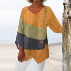 Blusa Elegante de Mujer con Estampado Artístico