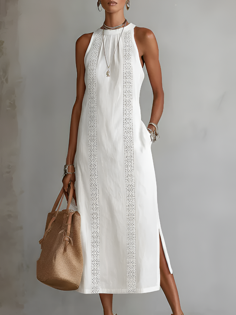 Jimena | Midi Dress con Cuello Alto