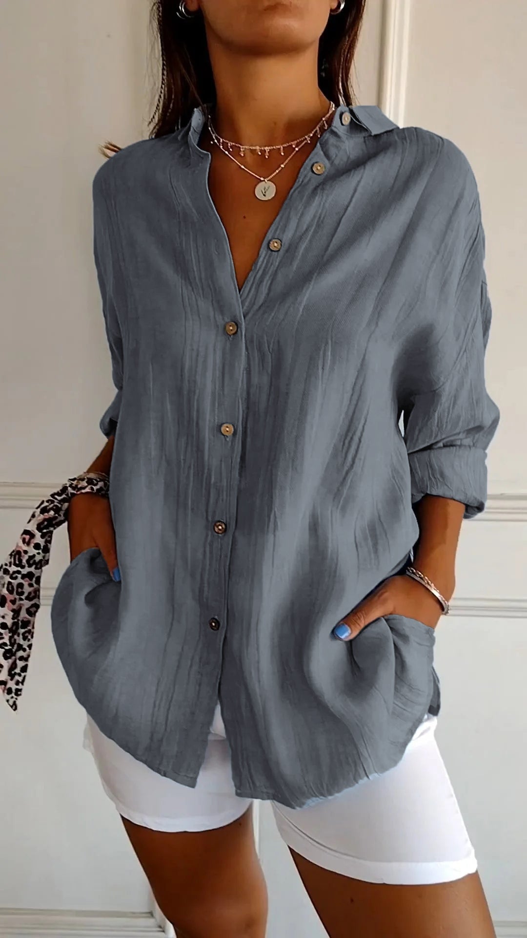 Classic Pleated Blouse for Women – Elegant Style